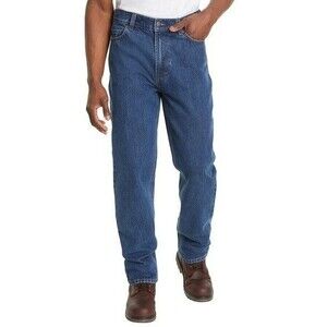 Kirkland Signature Men's Jeans Medium Wash 100% Cotton Relaxed Fit 38X30 NWT